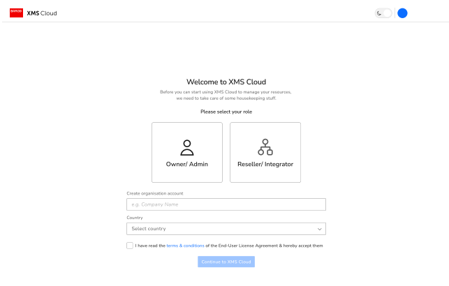 Role selection on desktop