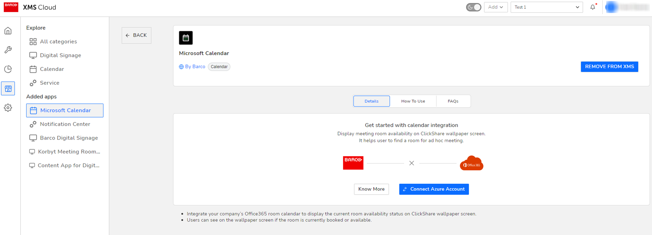 ClickShare C10 Knowledge Base How to enable calendar integration