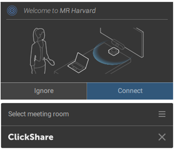 PresentSense connection Popup