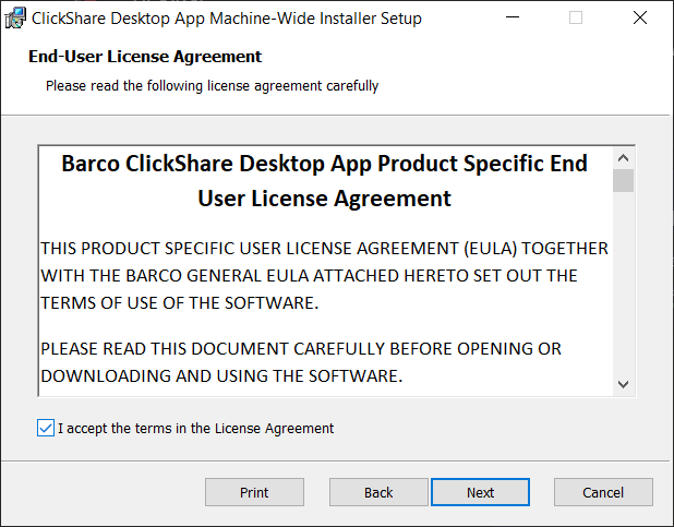 Installer - EULA