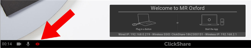 Hidden local view indicator on room display
