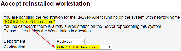 Verify the workstation names