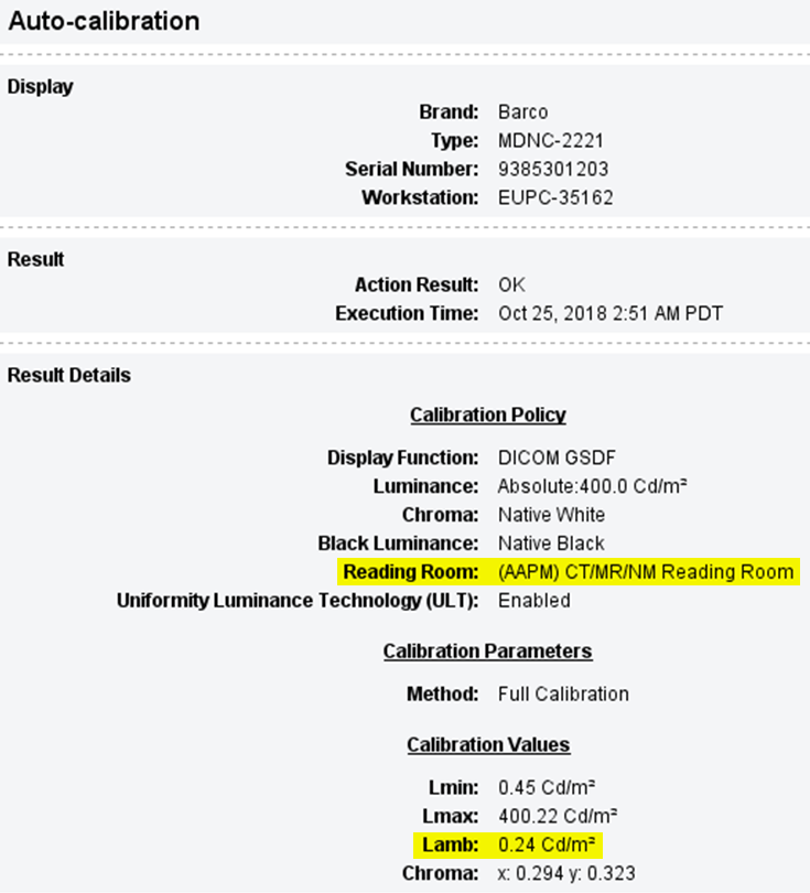 Auto-calibration details