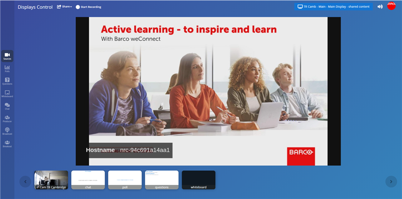 weConnect Teacher user interface