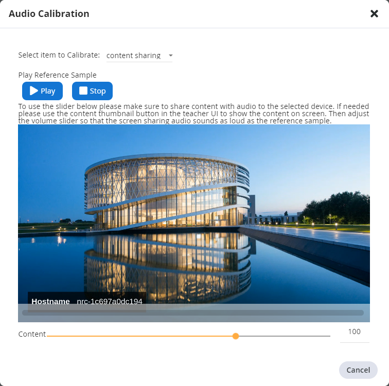 weConnect Calibrate audio