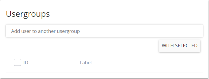 weConnect User groups