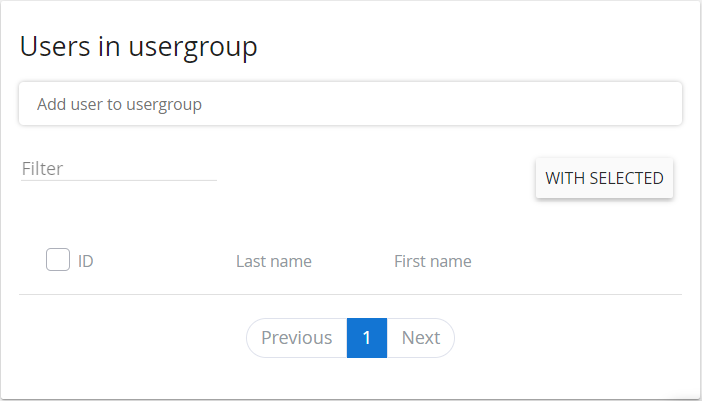 weConnect User groups