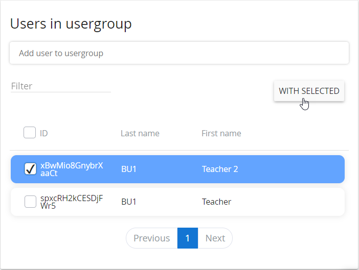 weConnect User groups