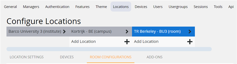 weConnect room configuration