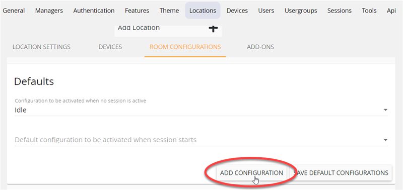weConnect room configuration