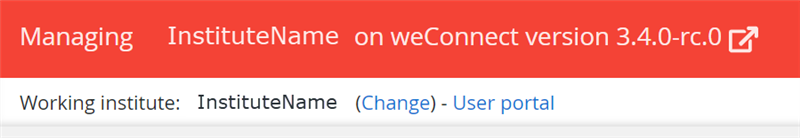 weConnect Admin UI