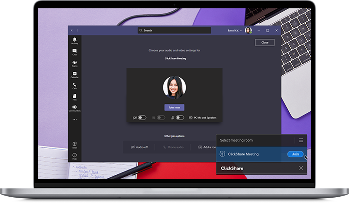 One Click Join experience with the ClickShare Desktop App Barco One Click Join experience with the ClickShare Desktop App Barco