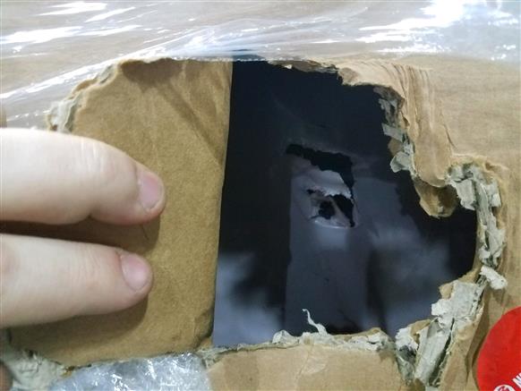 Example of forklift damage