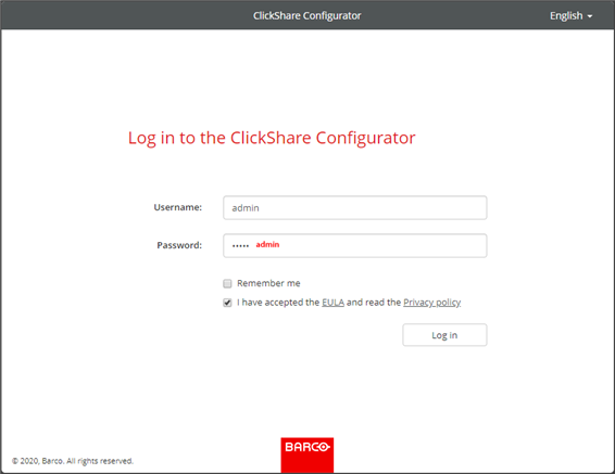 Where can I find the password for my ClickShare device Wi-Fi and ...