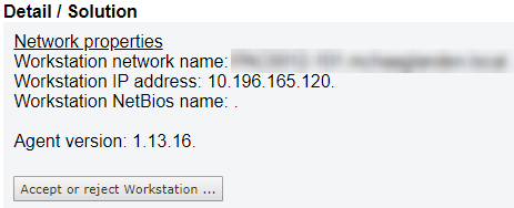 Workstation not registered issue detail