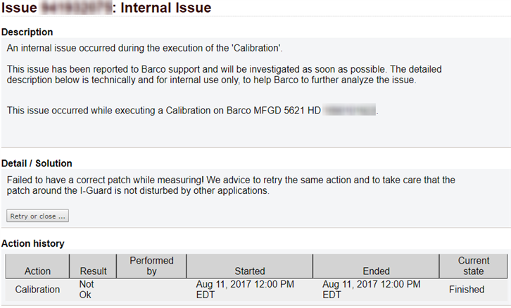 Internal issue