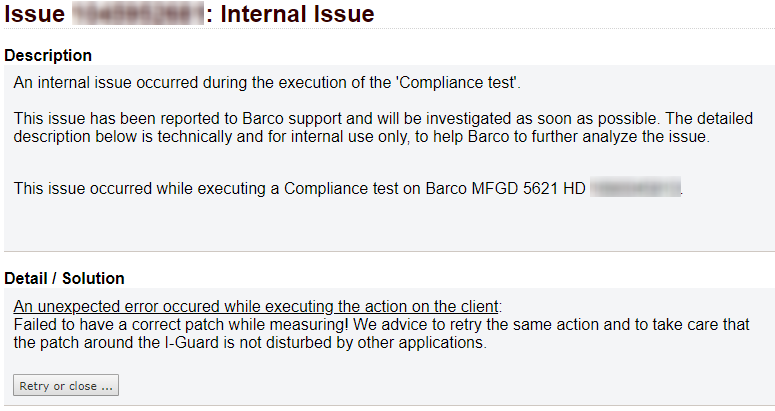 Internal Issue example