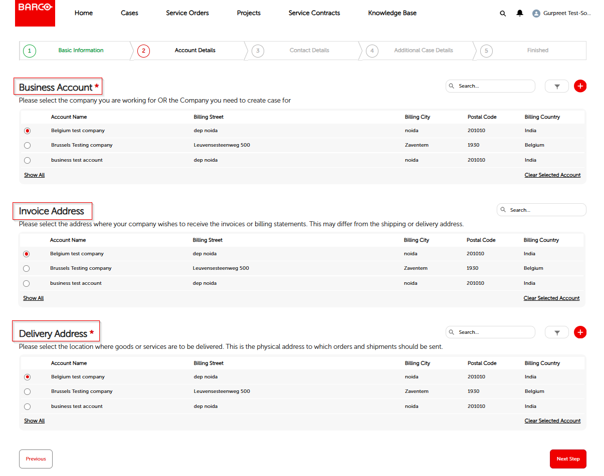 How to successfully login & navigate through the customer service portal Barco