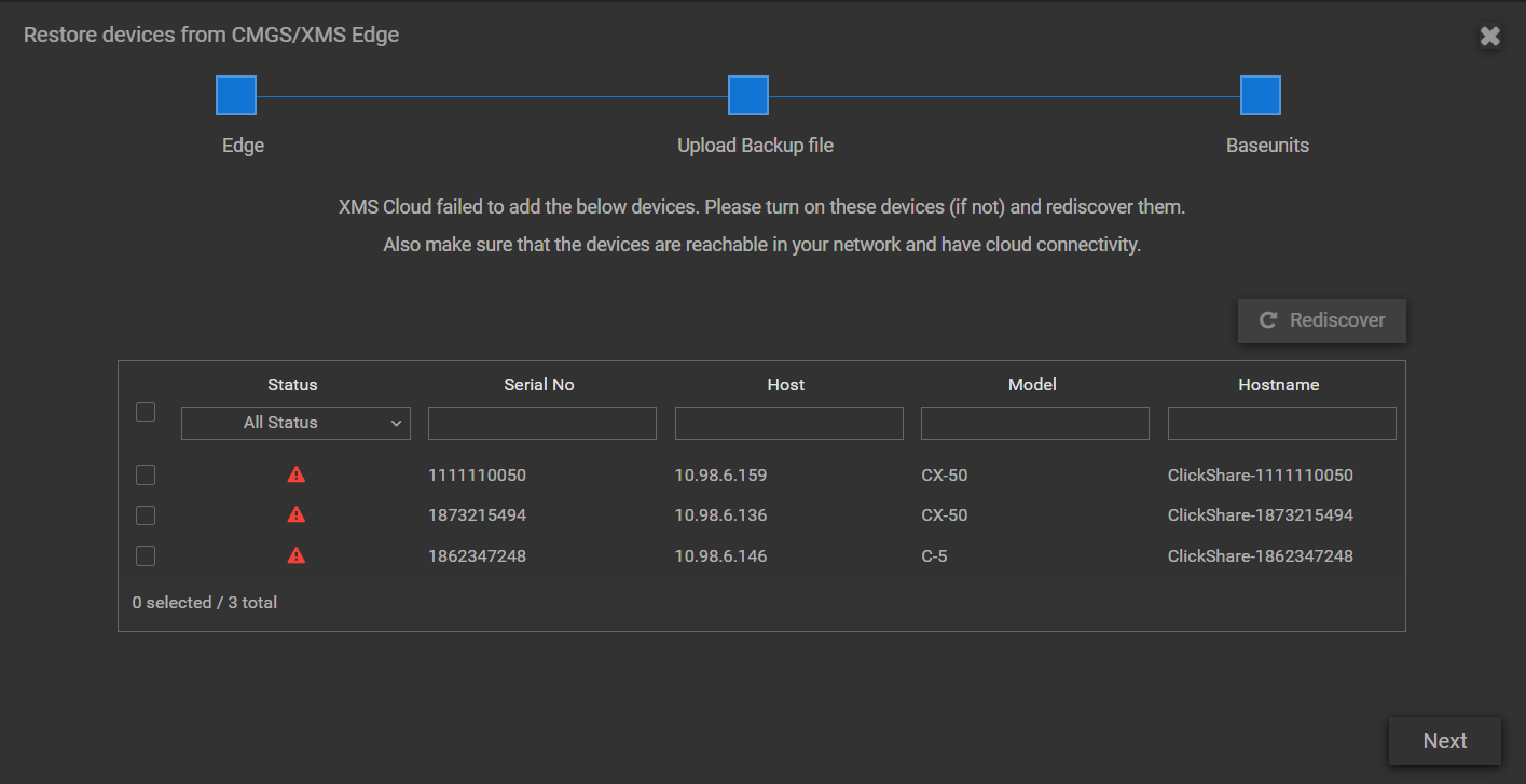 How to migrate ClickShare CX and Cseries devices from XMS Edge to XMS